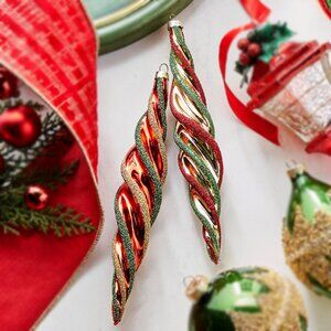 New Raz 9" Glitter and Pearl Star GOLD Christmas Tree Ornament